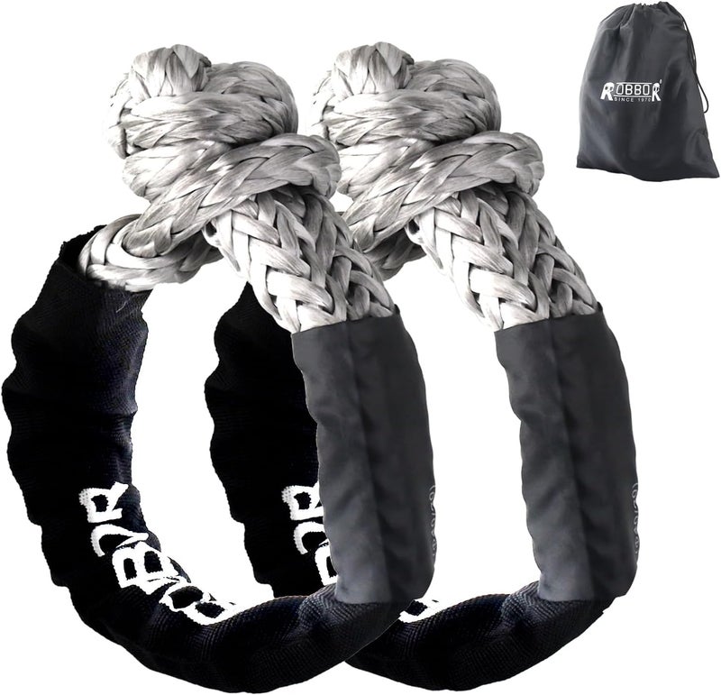 Robbor Soft Shackle 1/2" x 22 inch 56,000 LBS Break Strength, Heavy-Duty Synthetic Road Recovery Soft Shackle Rope with Protective Sleeve Off-Road Towing, ATV, 4x4, Truck, High-Performance Shackle - Image 1